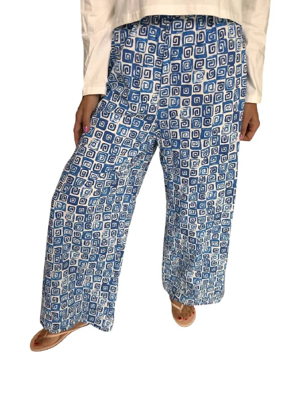 Weekend Savings Sensation Calypso Wide Leg Pants In Blue