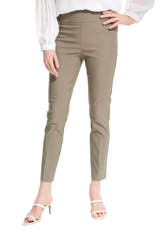 Now or Never Pleated Cropped Pants In Eucalyptus