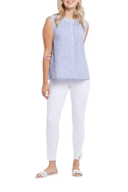 Massive Deals Front Slit Jegging In White