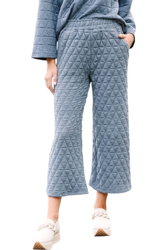 Weekend Discounts to Delight Vail Quilted Pants In Dusty Blue
