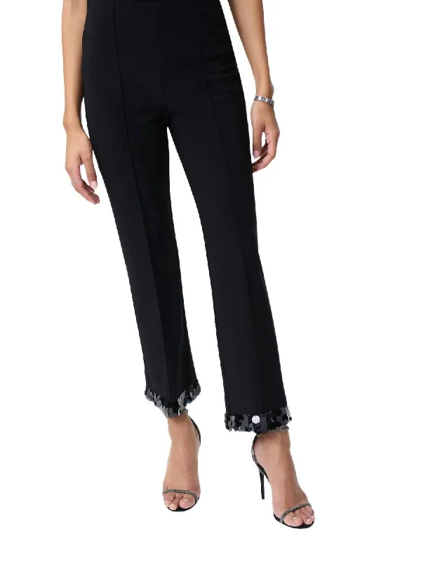 Bonus Savings Sequin Trim Pants In Black