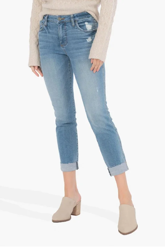Unbeatable Prices Catherine High Rise Fab Ab Boyfriend Jean In Benign Wash