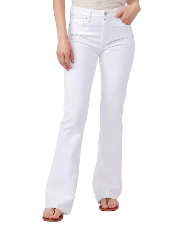 Stock Clearance High Rise Laurel Canyon Jeans In Crisp White