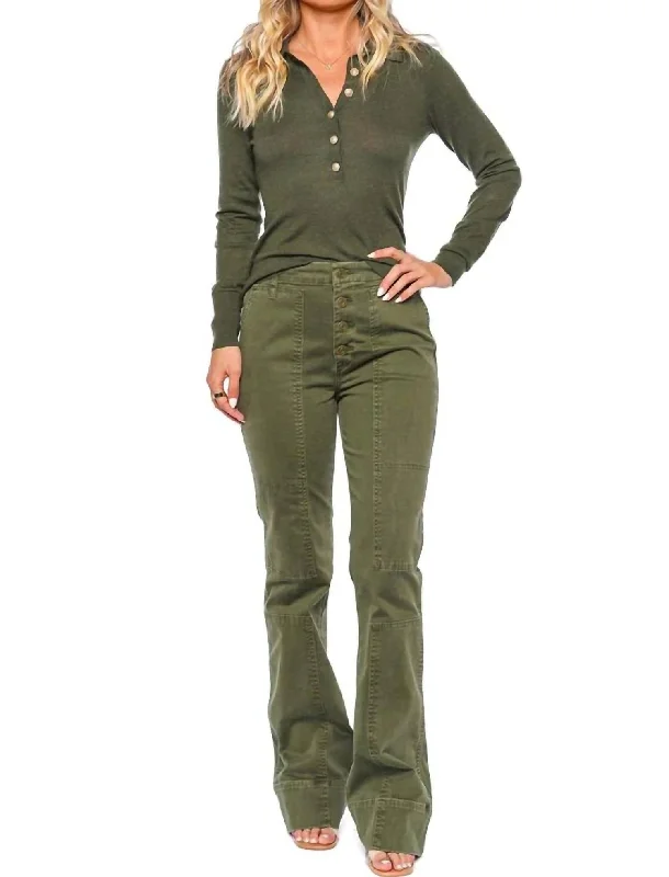 Cash Savings Utility Slim Stacked Pants In Washed Surplus