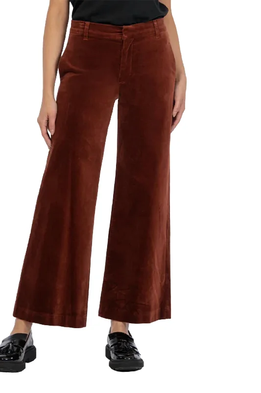 Super Savings Meg High Rise Velveteen Trouser In Brick