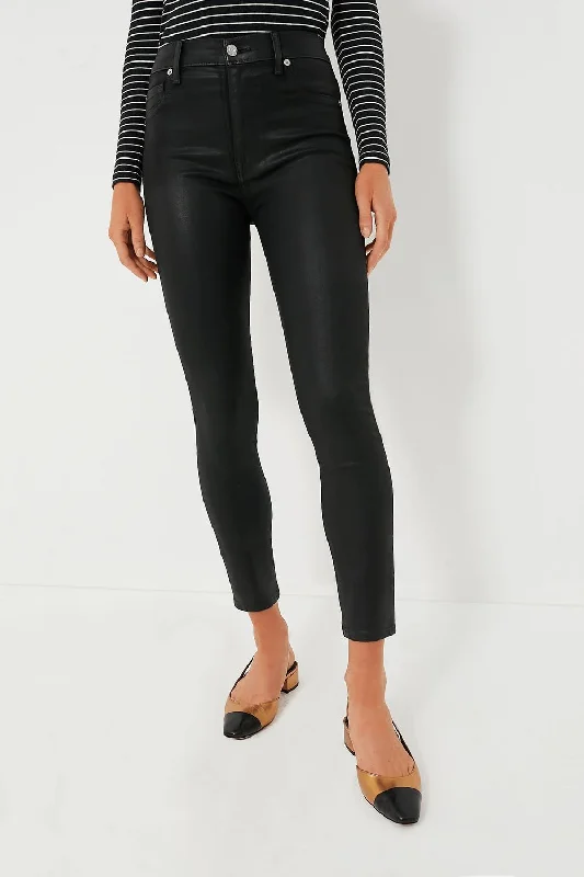 Deal Dash The High Waist Ankle Skinny In Silblack