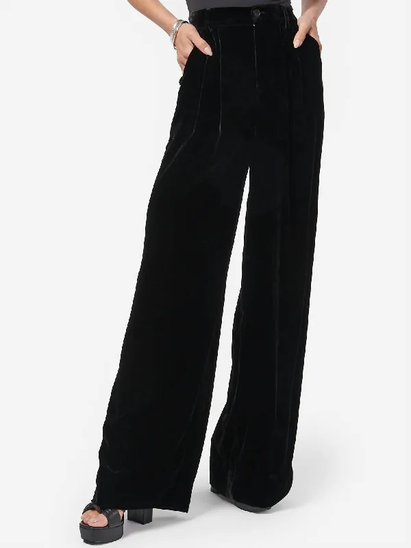 Hurry In Rylie Velvet Pant In Black