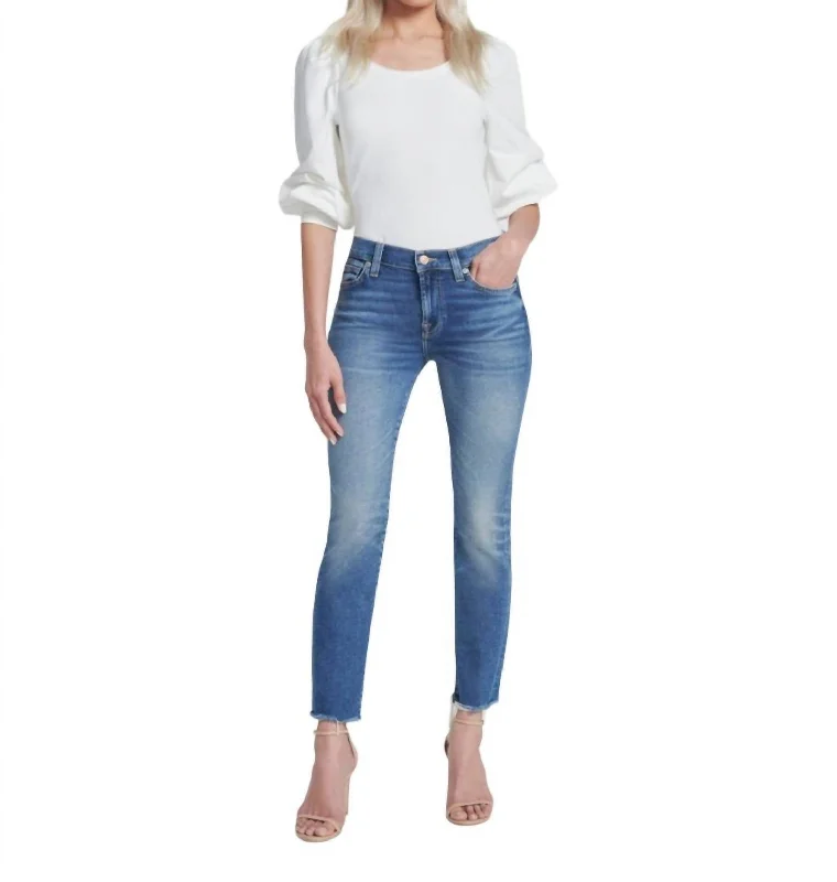 Price Slash Luxe Vintage Roxanne Ankle Jeans In Petunia