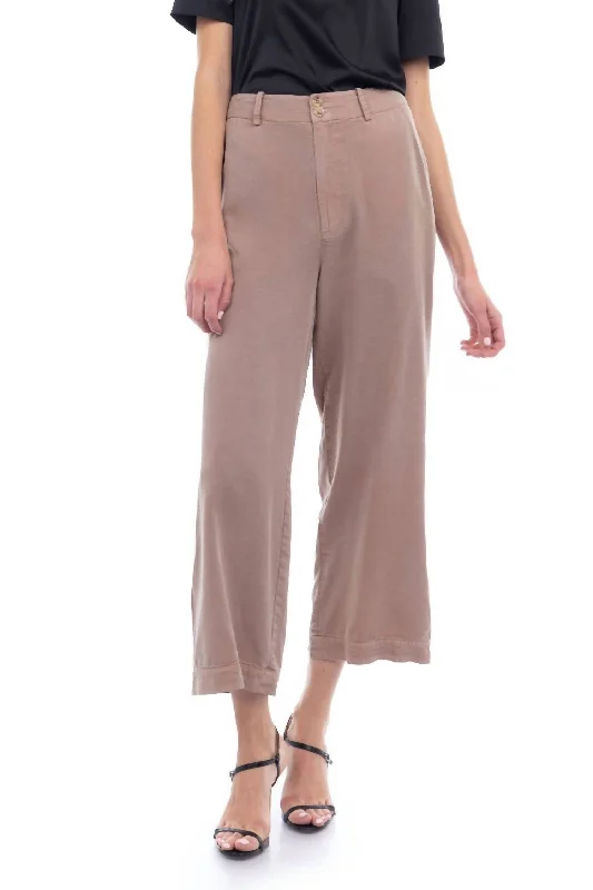 Weekend Discounts to Delight Wide Leg Crop Pant In Tan