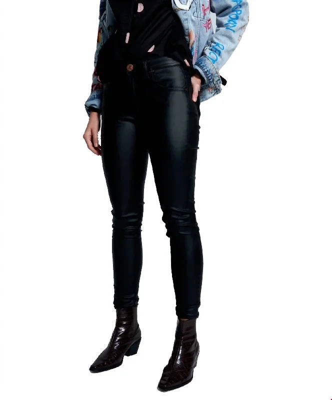 Fantastic Offers Wet Black Freebirds Ii High Waist Skinny Jeans
