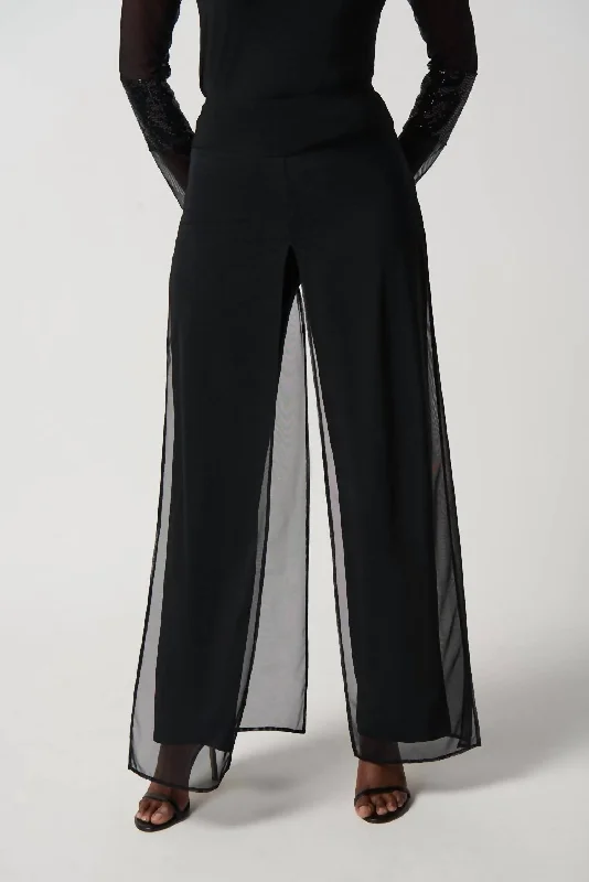 Value Deals Wide Leg Knit Pants In Black