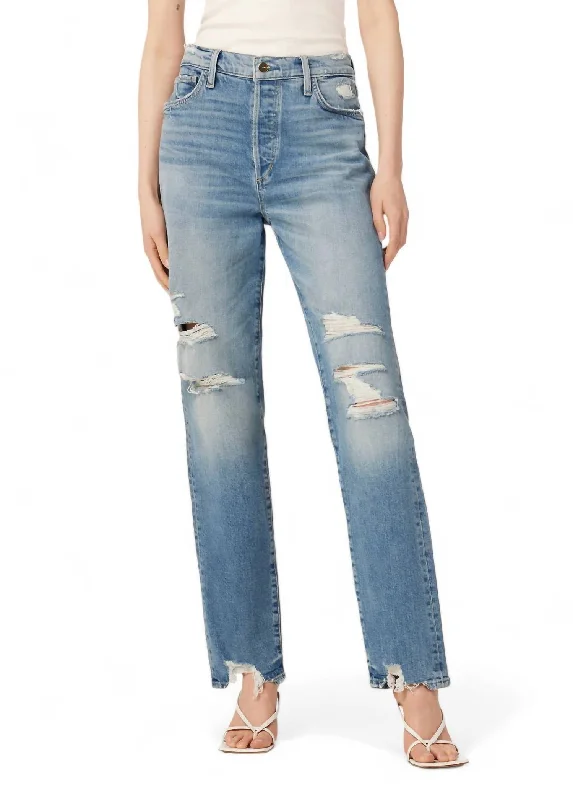 YEAR-End Clearance 90S Niki Mid Rise Boyfriend Jean In Chances Destruct