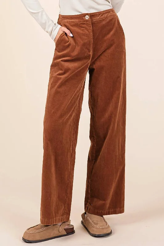 Price Meltdown Corduroy Straignt Leg Jeans In Camel