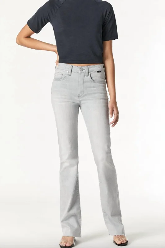 Weekend Deal Maria Flare Jean In Light Grey Feather Blue