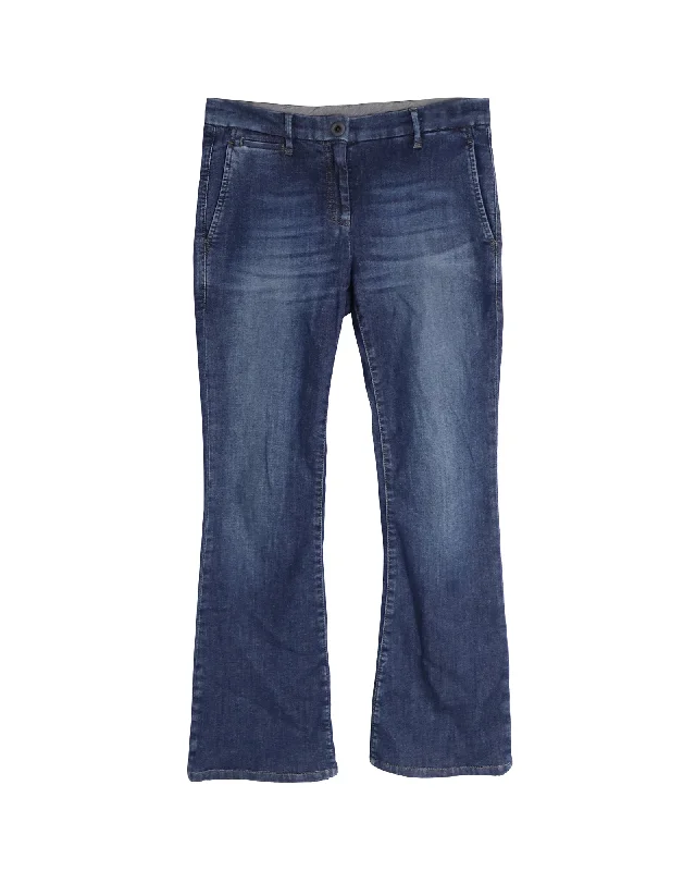 Amazing Deals Brunello Cucinelli Boot-Cut Jeans in Blue Cotton Denim