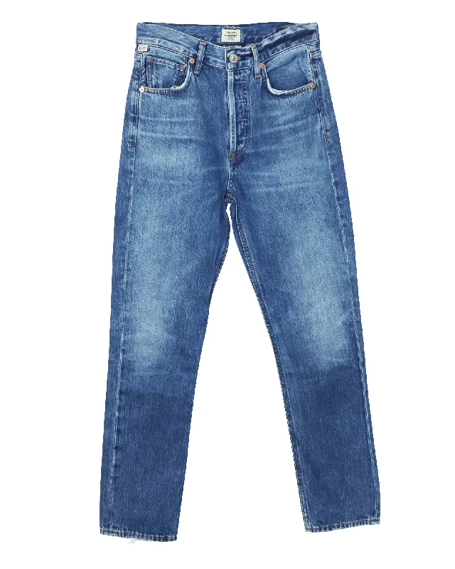 Special Price Citizens Of Humanity Charlotte High Rise Straight in Blue Denim