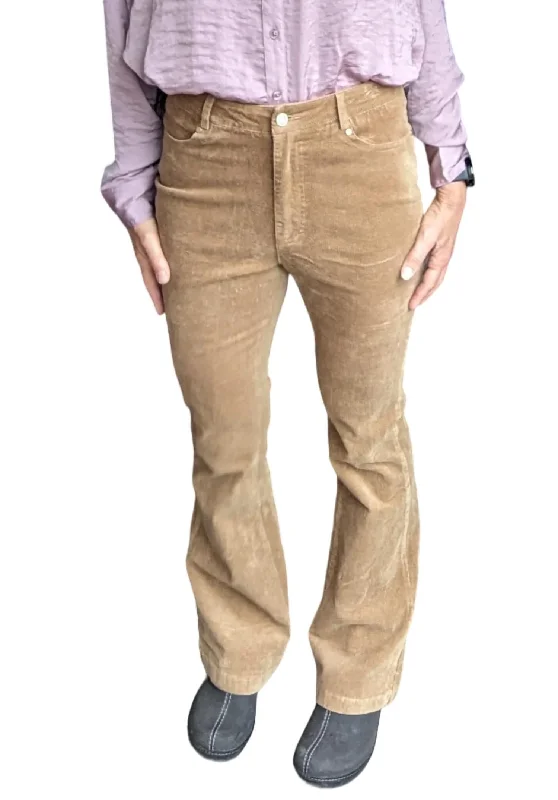 Time-Sensitive Flared Corduroy Pants In Khaki