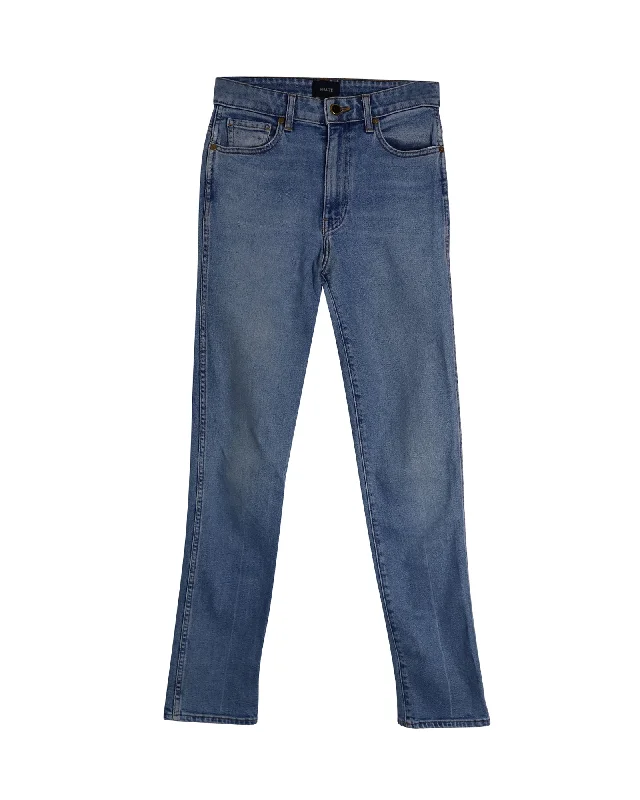 Bargain Prices Khaite Slim-Fit Jeans in Blue Cotton