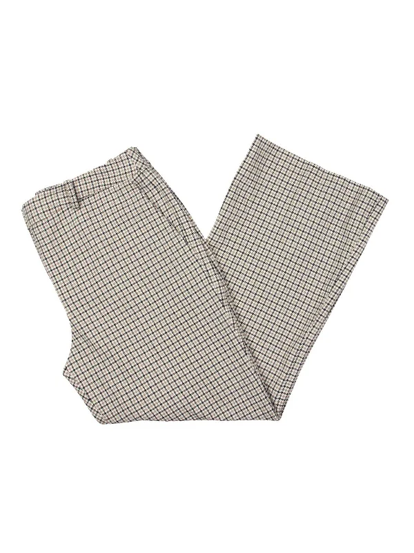 Take Advantage Womens Houndstooth Cropped Dress Pants