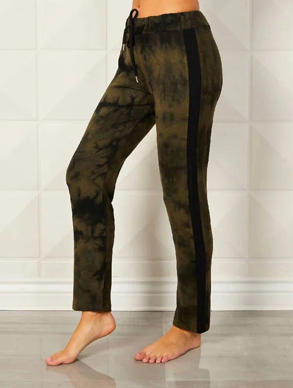 Now or Never Tie Dye Track Jogger In Army Black