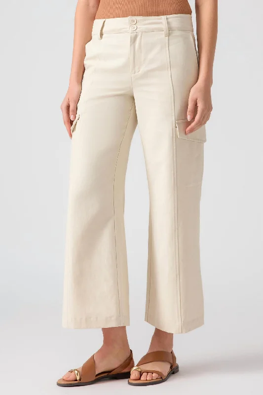 Weekend Savings Galore Rebel Wide Leg Standard Rise Crop Pant In Birch