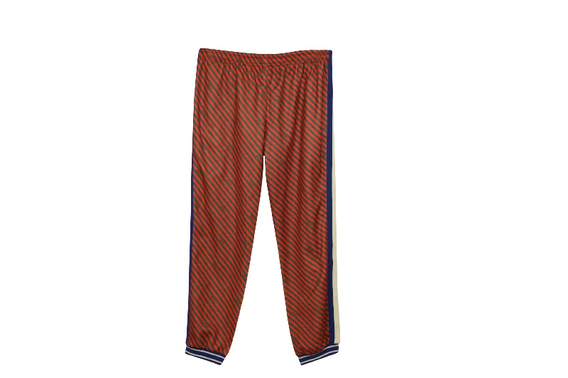 Massive Deal Gucci Diagonal Stripe Track Pants in Red Polyester