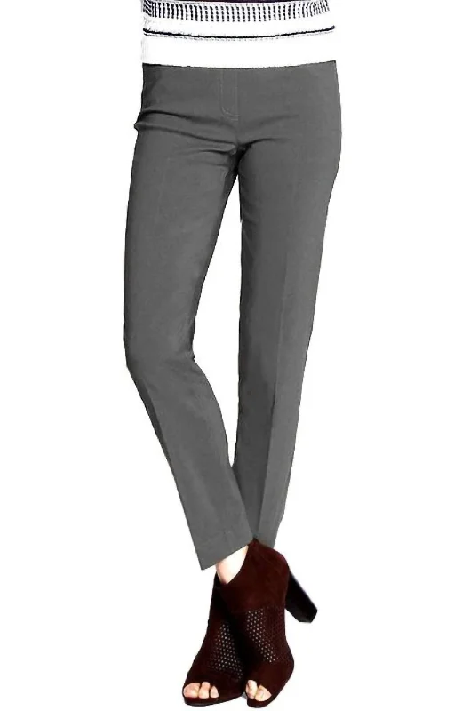 Customer Appreciation Sale Faux Pocket Ankle Pants In Light Grey