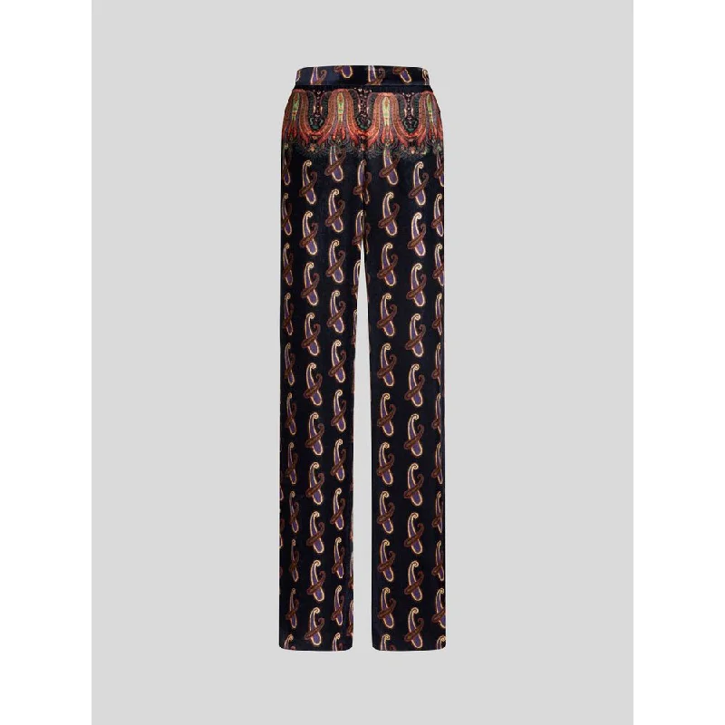 Bargain Prices PAISLEY VELVET PALAZZO TROUSERS