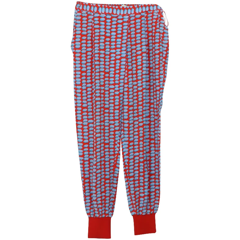 Weekend Discounts to Delight Stella McCartney Printed Pants in Red Cotton