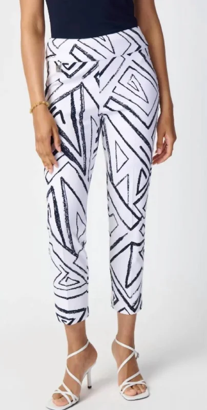 Overstock Sale Geo Pants In Vanilla Midnight Blue