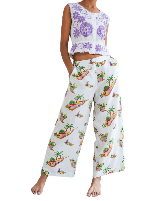 Markdowns Fennel Wide Leg Pants In Village Print