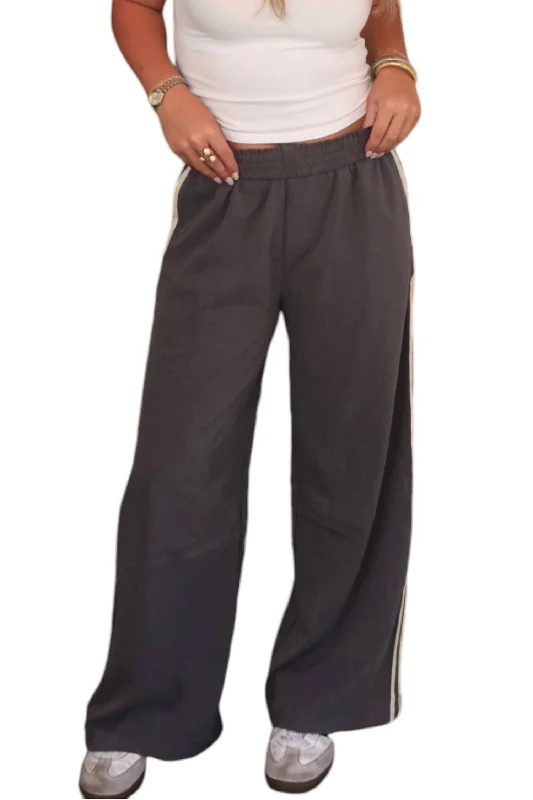 Price Buster Off Track Bottom Pants In Gray