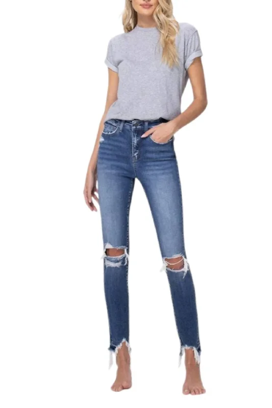 Customer Appreciation Sale High Rise Ankle Skinny Jeans In Denim Blue