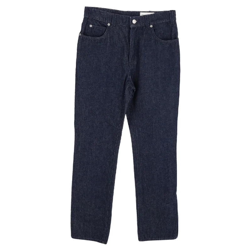 Weekend Deals You Can't Resist Alexander McQueen Straight Leg Denim Jeans in Blue Cotton