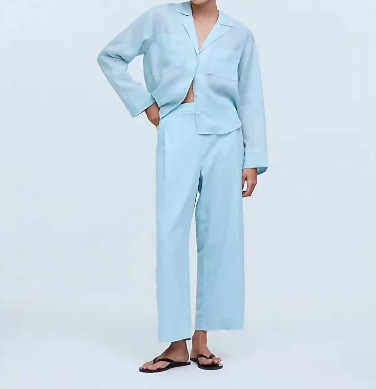 Act Fast Pull On Straight Crop Pants In Bl6457