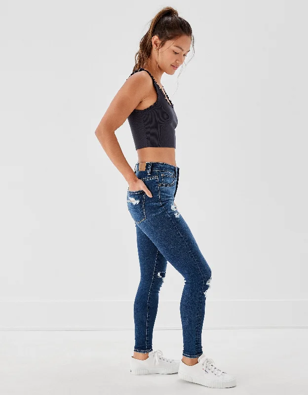 Deep Savings AE Ne(x)t Level Patched High V-Rise Jegging