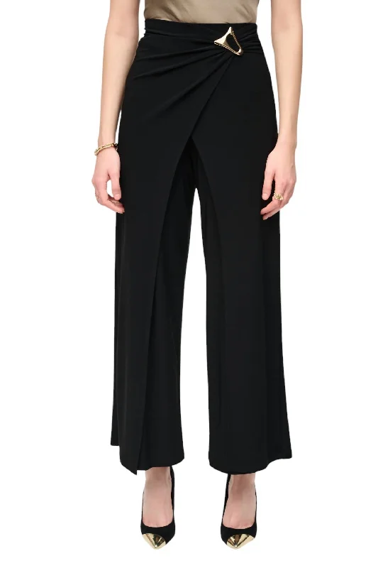Best Seller High-Rise Wrap Trouser In Black