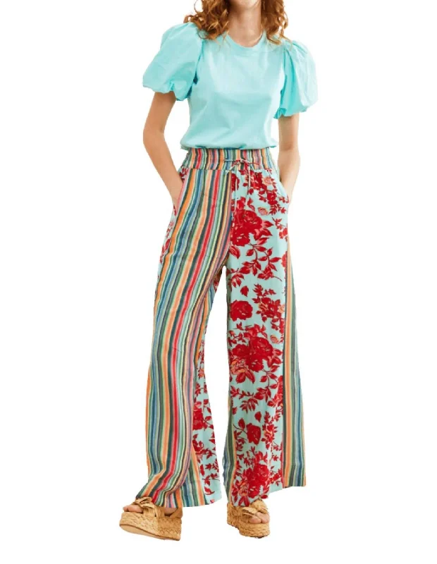 Price Drop Carly Pants In Winona Stripe Print