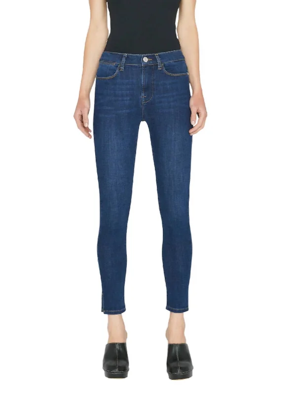 Get It Before It’s Gone Le High Skinny Outseam Slit Jean In Majesty