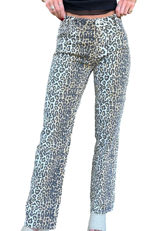 Closeout Sale The Sydney Jeans In Leopard Print