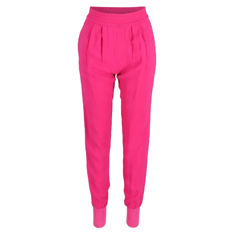 Lowest Price Stella McCartney Relaxed Fit Joggers Pants in Hot Pink Polyester