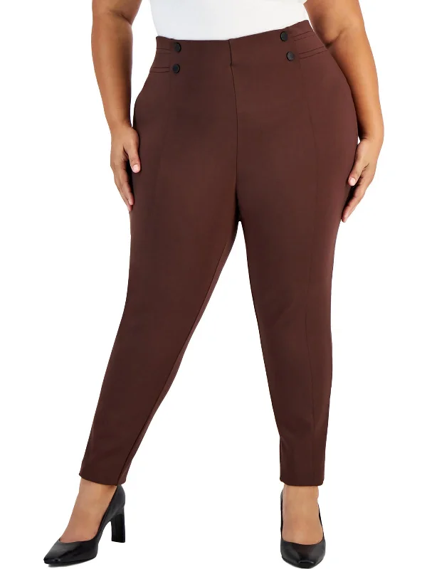 Weekend Bargains Galore Womens Knit Pleated Skinny Pants
