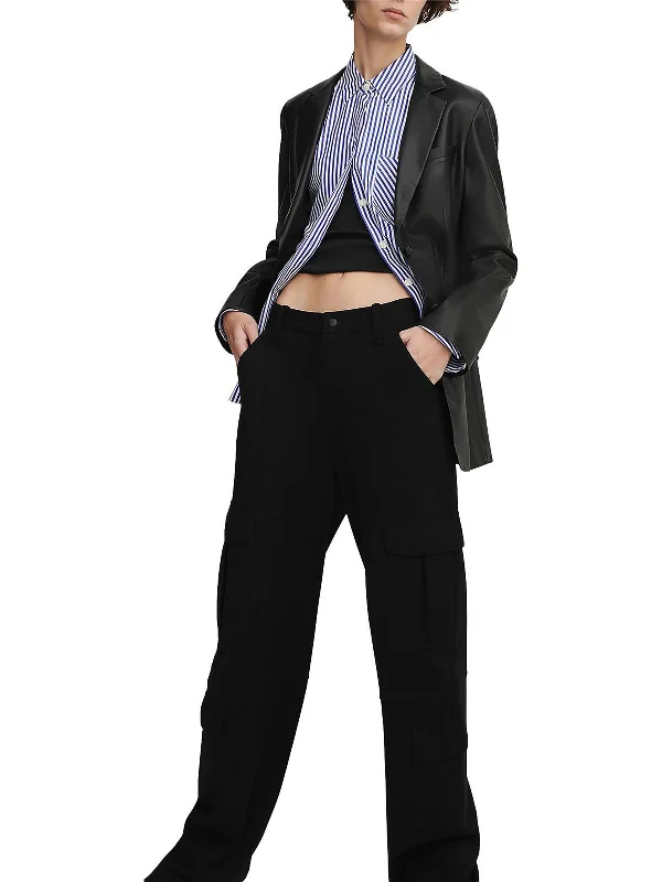 Hot Buy Irina Womens High Rise Knit Cargo Pants