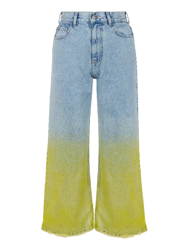 Act Now Faded Wide-Leg Jeans