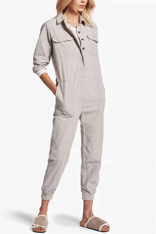 Clearance Event Utility Jumpsuit In Grey Cloud