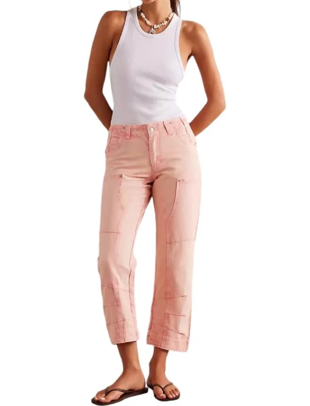 Weekend Discounts to Enjoy Supersonic Slim Pants In Coral Pink
