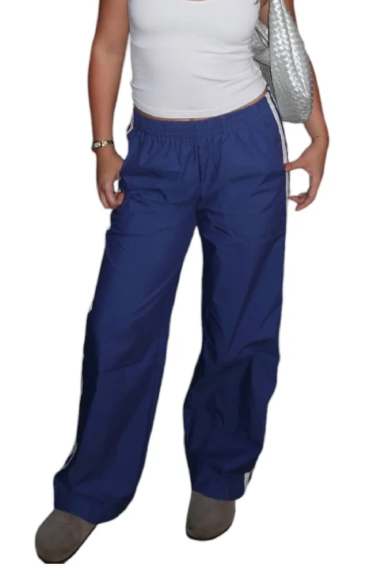 Deal Frenzy In Line Track Pants In Blue