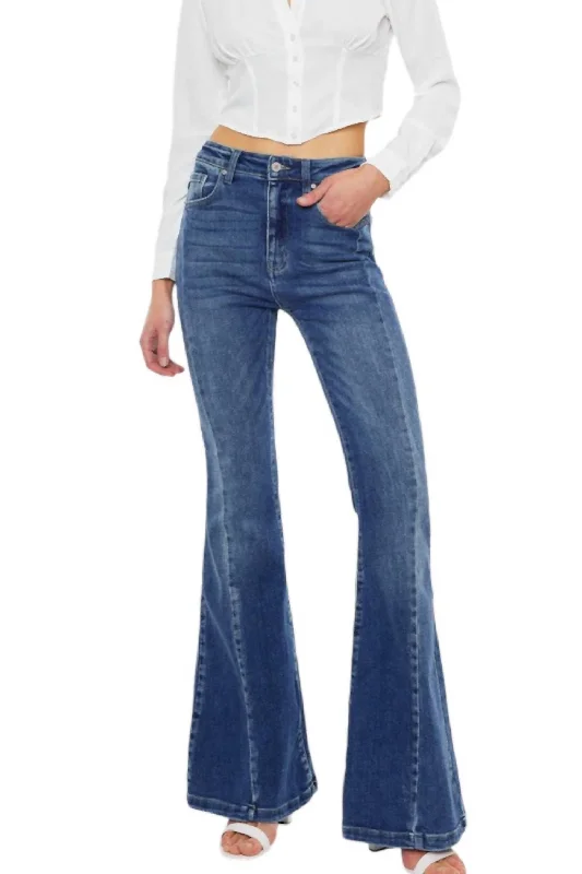 Weekend Offers That Shine Nicole Denim Flare Jeans In Medium Wash