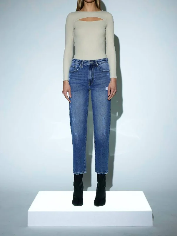 Midnight Madness Maleah Premier High Rise Slim Straight Jeans In Vintage Blue