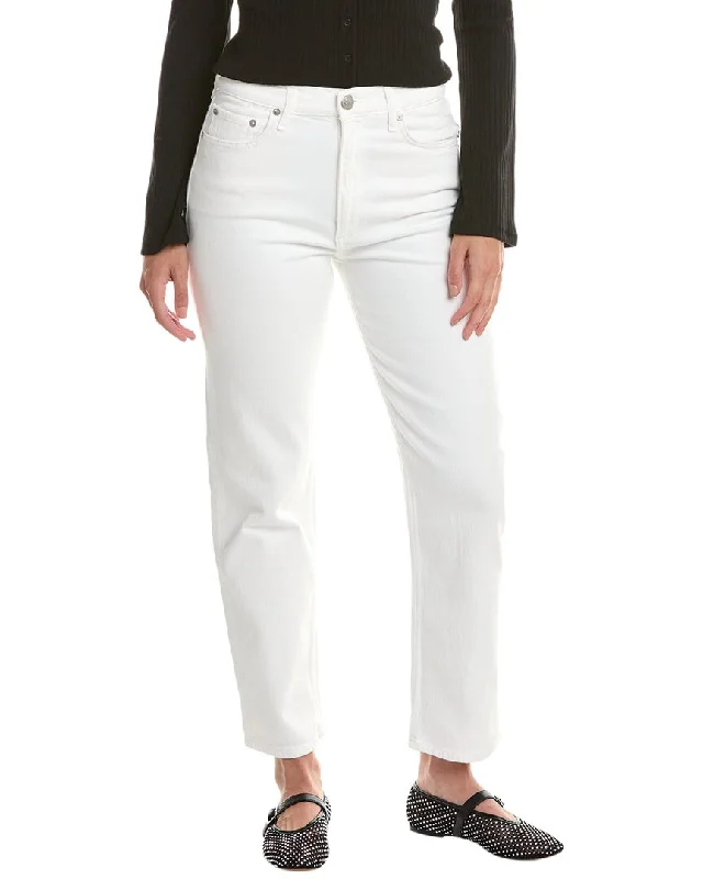 Super Sale rag & bone Harlow Optic White Straight Jean
